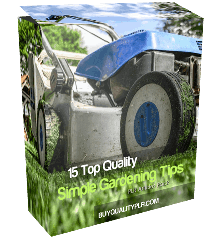 15 Top Quality Simple Gardening Tips PLR Articles Pack