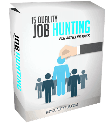 15 Quality Job Hunting PLR Articles Pack