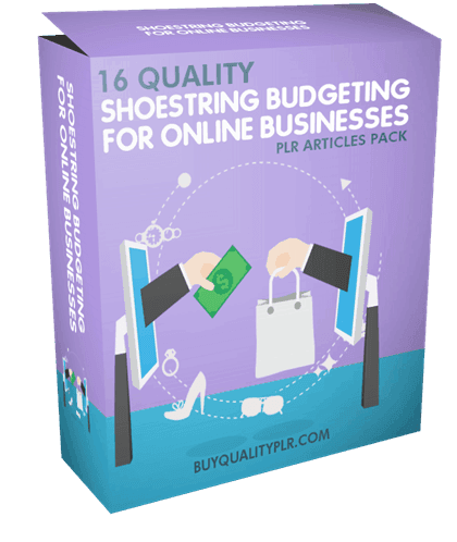 16 Quality Shoestring Budgeting For Online Businesses PLR Articles Pack