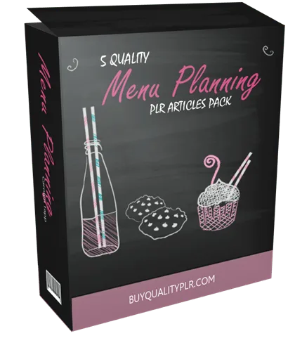 5 QUALITY MENU PLANNING PLR ARTICLES PACK
