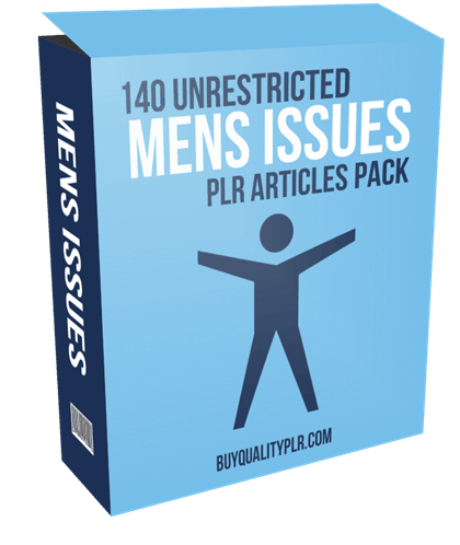 140 Unrestricted Mens Issues PLR Articles Pack