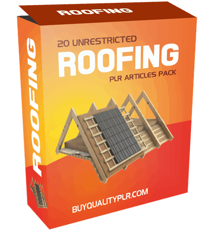 20 Unrestricted Roofing PLR Articles Pack