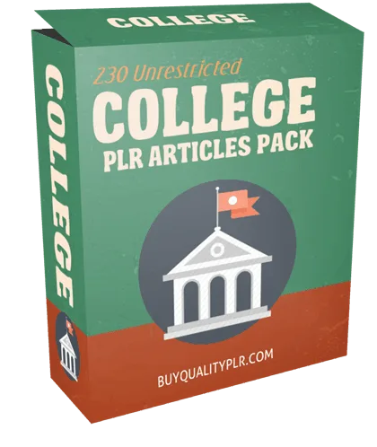 230 Unrestricted College PLR Articles Pack