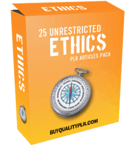 25 Unrestricted Ethics PLR Articles Pack