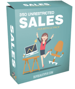 350 Unrestricted Sales PLR Articles Pack