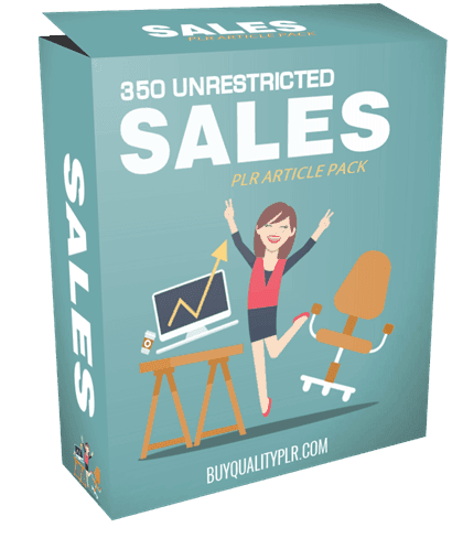 350 Unrestricted Sales PLR Articles Pack