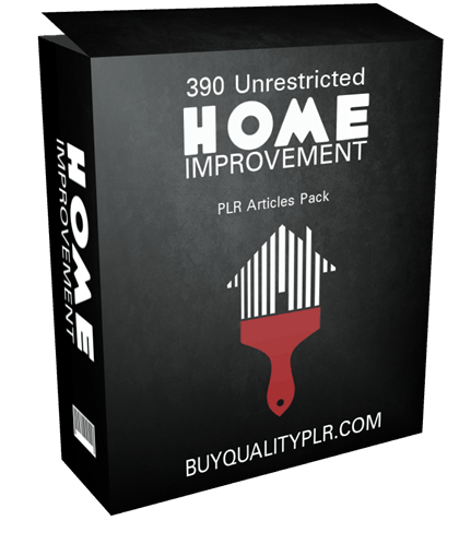 390 Unrestricted Home Improvement PLR Articles Pack