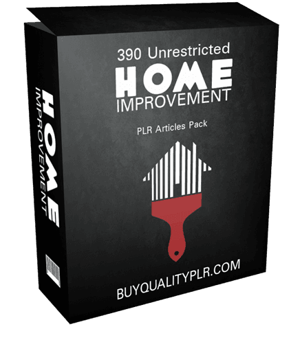 390 Unrestricted Home Improvement PLR Articles Pack