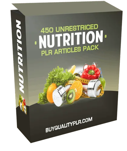 450 Unrestricted Nutrition PLR Articles Pack