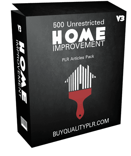 500 Unrestricted Home Improvement PLR Articles Pack V3