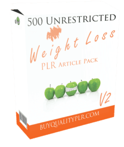 500 Unrestricted Weight Loss PLR Articles Pack V2 | Unrestricted PLR