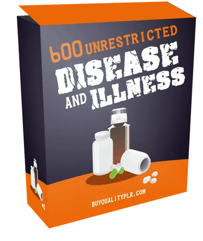 600 Unrestricted Disease and Illness PLR Articles Pack Ebook