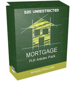 820 Unrestricted Mortgage PLR Articles Pack | Unrestricted PLR Article Pack