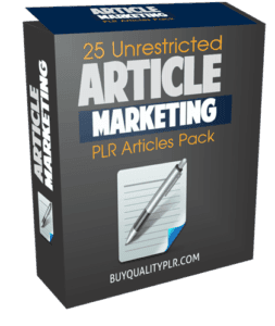 25 Unrestricted Articles Marketing PLR Articles Pack