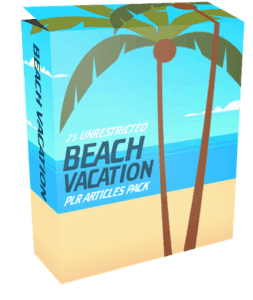 25 Unrestricted Beach Vacations PLR Articles Pack