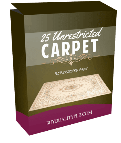 25 Unrestricted Carpet PLR Articles Pack