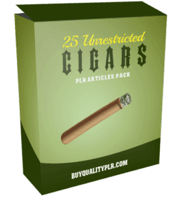 25 Unrestricted Cigars Plr Articles Pack
