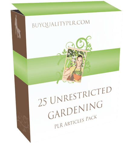 25 Unrestricted Gardening PLR Articles Pack