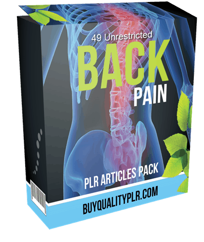 49 Unrestricted Back Pain PLR Articles Pack