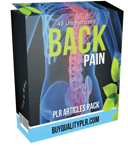 49 Unrestricted Back Pain PLR Articles Pack