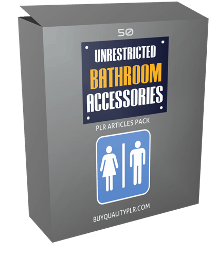 50 Unrestricted Bathroom Accessories PLR Articles Pack