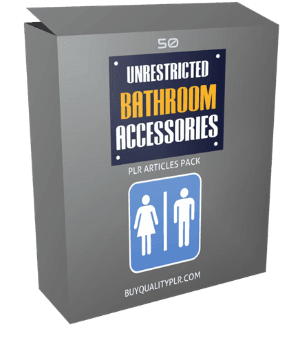 50 Unrestricted Bathroom Accessories PLR Articles Pack