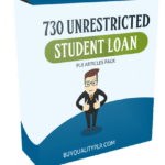 730 Unrestricted Student Loan PLR Articles Pack