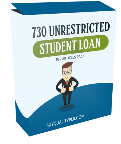 730 Unrestricted Student Loan PLR Articles Pack