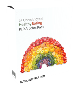 25 Unrestricted Healthy Eating PLR Articles Pack | Unrestricted PLR