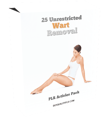 25 Unrestricted Wart Removal PLR Articles Pack