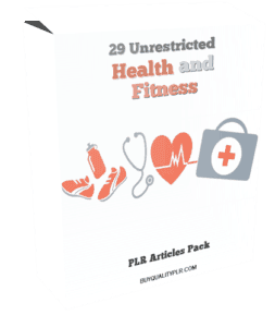 29 Unrestricted Health and Fitness PLR Articles Pack | Unrestricted plr