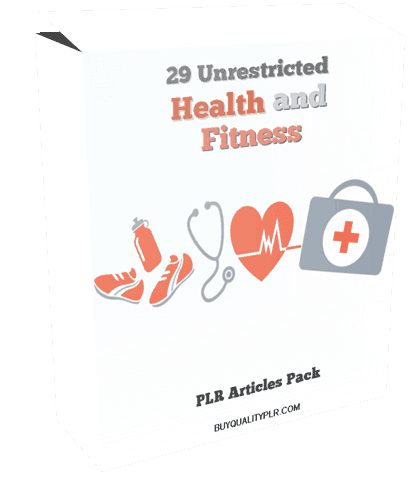 29 Unrestricted Health and Fitness PLR Articles Pack