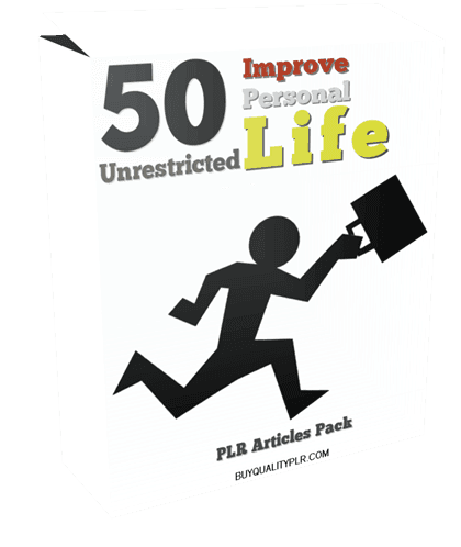 50 Unrestricted Improve Personal Life PLR Articles Pack