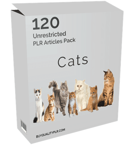 120 Unrestricted Cats PLR Articles Pack