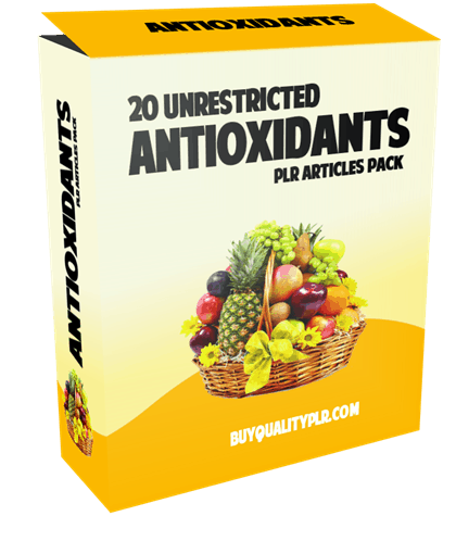 20 Unrestricted Antioxidants PLR Articles Pack
