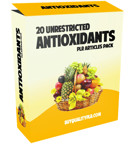 20 Unrestricted Antioxidants PLR Articles Pack