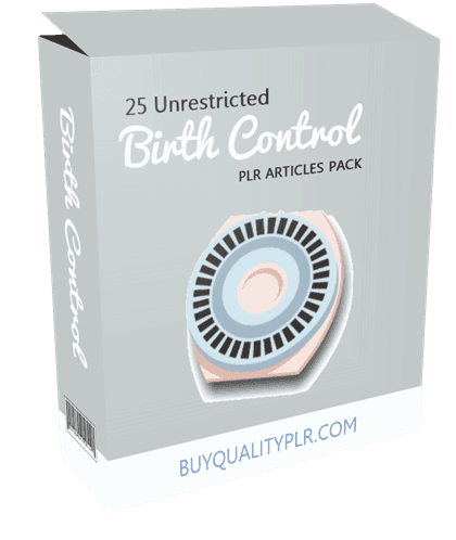 25 Unrestricted Birth Control PLR Articles Pack