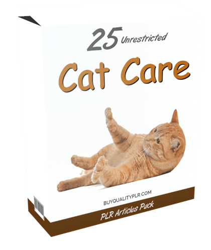 25 Unrestricted Cat Care PLR Articles Pack