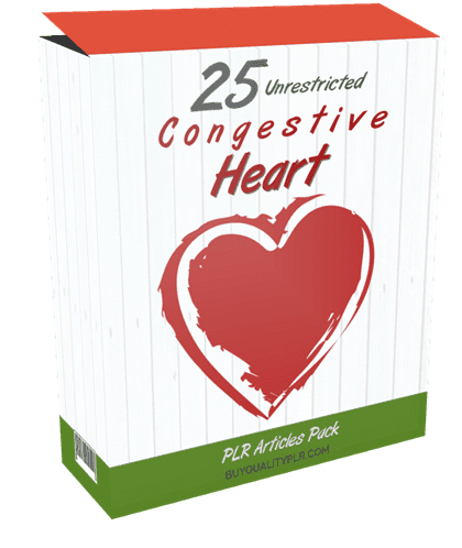 25 Unrestricted Congestive Heart PLR Articles Pack