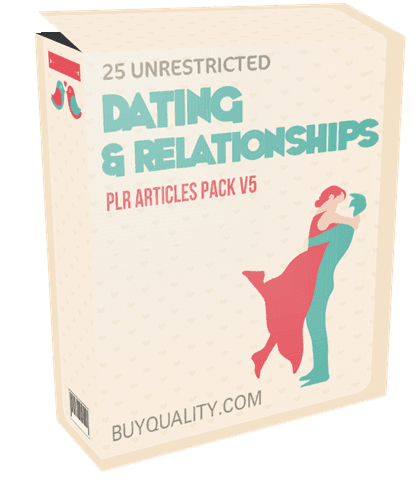 25 Unrestricted Dating and Relationships PLR Articles Pack V5