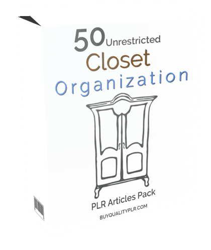 50 Unrestricted Closet Organization PLR Articles Pack