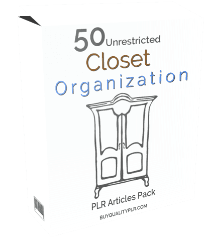 50 Unrestricted Closet Organization PLR Articles Pack