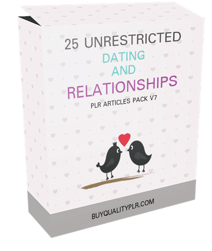 25 Unrestricted Dating and Relationships PLR Articles Pack V7
