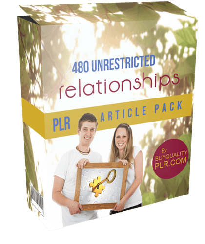 480 Unrestricted Relationships PLR Articles Pack