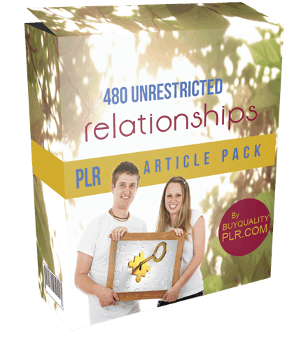 480 Unrestricted Relationships PLR Articles Pack 480 Unrestricted Relationships PLR Articles Pack