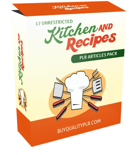 17 Unrestricted Kitchen and Recipes PLR Articles Pack