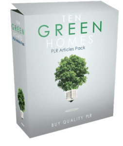 10 Unrestricted Green Homes PLR Articles Pack