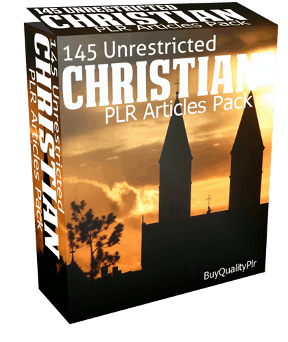 145 Unrestricted Christian PLR Articles Pack