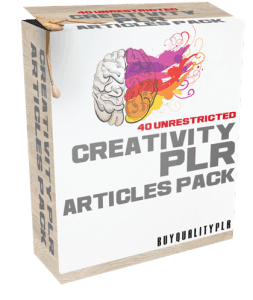 40 Unrestricted Creativity PLR Articles Pack