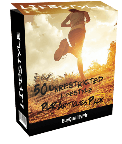 50 Unrestricted Lifestyle PLR Articles Pack